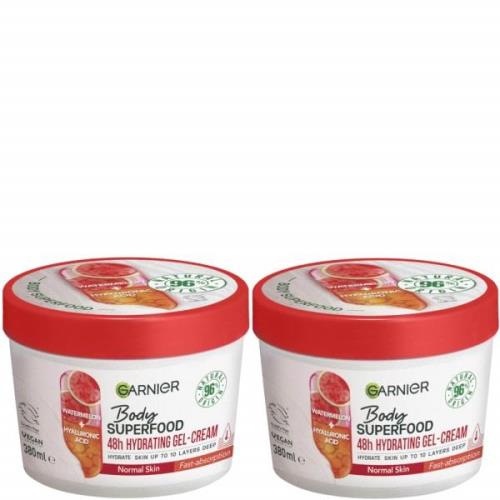 Garnier Body Superfood, Nourishing Body Cream Duos - Watermelon & Hyal...