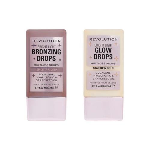 Makeup Revolution Bronze and Glow Drop Duo (Various Shades) - Deep Bro...