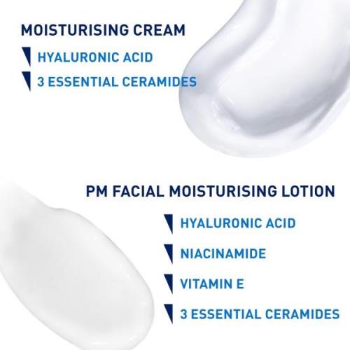 CeraVe Evening Moisturising Routine for Dry Skin, Face and Body Moistu...