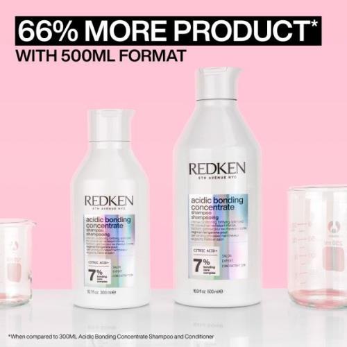 Redken Acidic Bonding Concentrate Shampoo 500ml, Conditioner 500ml and...