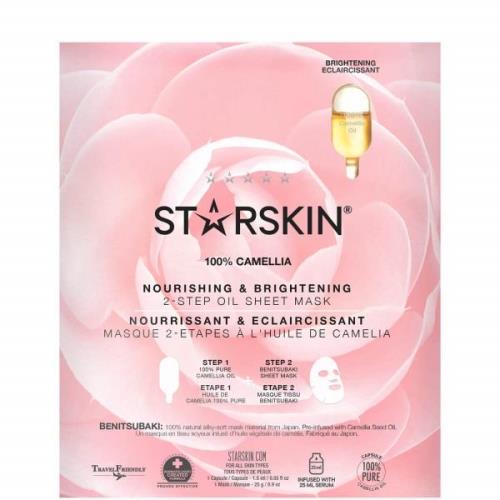 STARSKIN 100% Camellia 2-Step Oil Sheet Mask - Nourishing and Brighten...