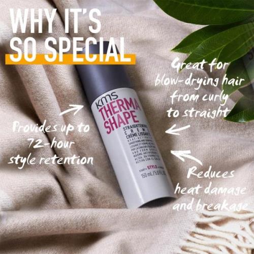 KMS Thermashape Straightening Crème for Smoothing Curly, Medium to Thi...