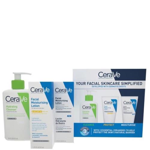 CeraVe Exclusive Skincare Routine Simplified Set for Face Cleansing & ...