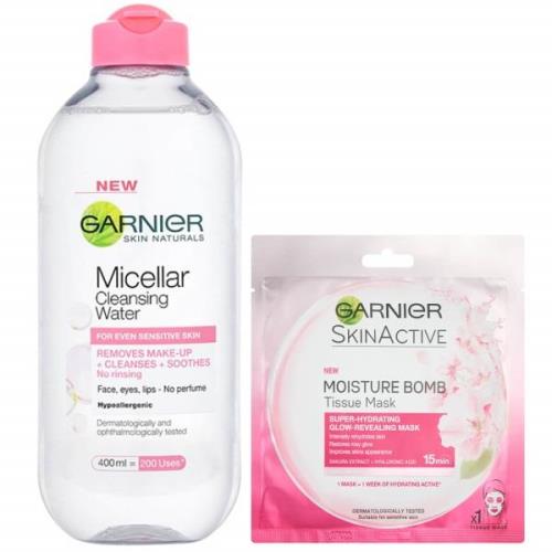 Garnier Micellar Water Sensitive Skin and Hydrating Moisture Bomb Face...