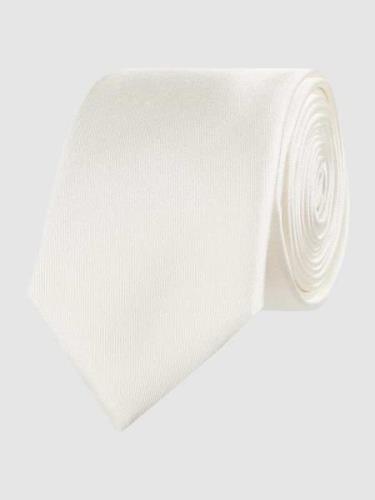 Monti Krawatte aus reiner Seide (6 cm) in Ecru, Größe One Size