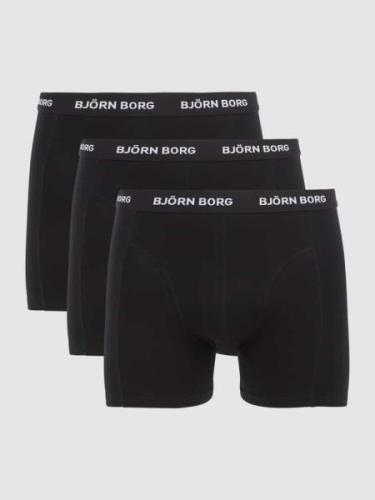 Björn Borg Trunks mit Logo-Bund im 3er-Pack in Black, Größe XS