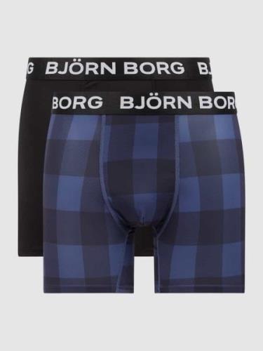 Björn Borg Athletic Fit Trunks im 2er-Pack in Dunkelblau, Größe S