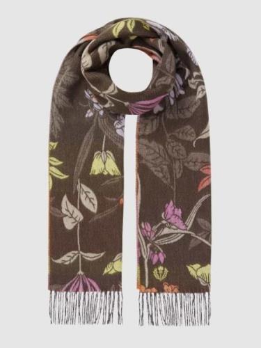 Fraas Schal mit floralem Muster in Khaki, Größe One Size