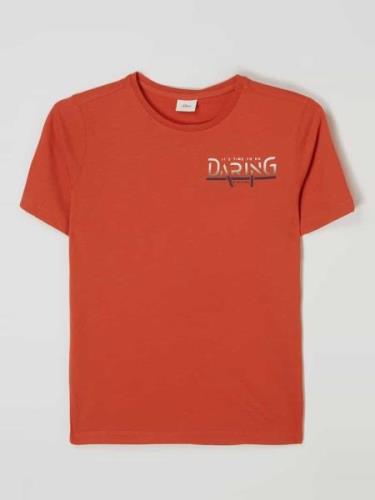 s.Oliver RED LABEL T-Shirt aus Baumwolle in Orange, Größe 164