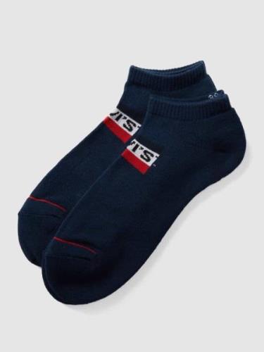 Levi's® Sneakersocken mit Label-Print im 2er-Pack in Marine, Größe 39-...