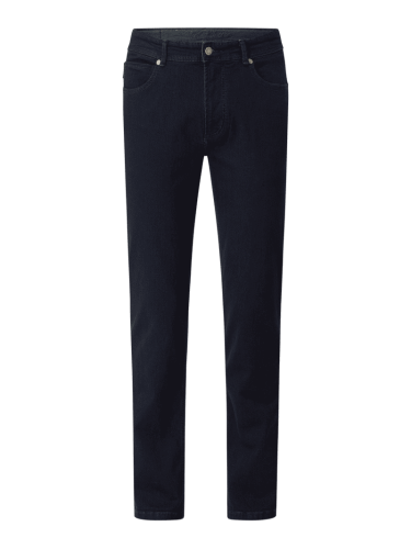 Christian Berg Men Straight Fit Jeans mit Brand-Detail in Jeansblau, G...