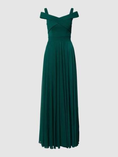 TROYDEN COLLECTION Abendkleid mit elastischen Trägern in Smaragd, Größ...