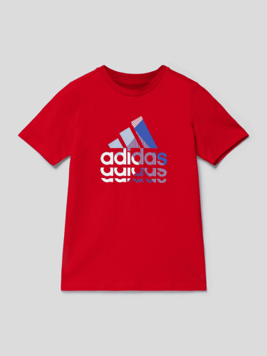 ADIDAS SPORTSWEAR T-Shirt mit Label-Print in Rot, Größe 152