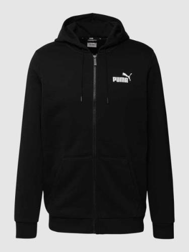 PUMA PERFORMANCE Sweatjacke mit Label-Print Modell 'Small Logo' in Bla...