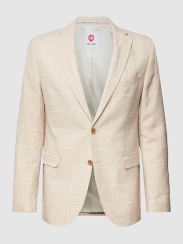 CG - Club of Gents Slim Fit 2-Knopf-Sakko mit Kissing Buttons in Sand,...