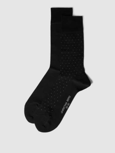 Christian Berg Men Socken mit Allover-Print im 2er-Pack in Black, Größ...