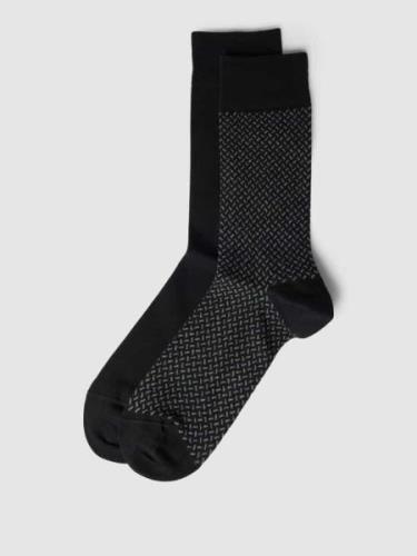 Christian Berg Men Socken mit Stretch-Anteil im 2er-Pack in Black, Grö...