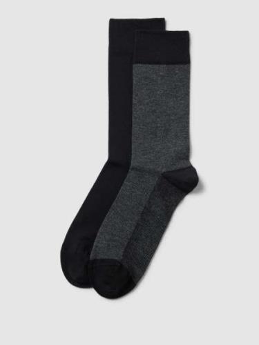 Christian Berg Men Socken mit Label-Detail im 2er-Pack in Black, Größe...