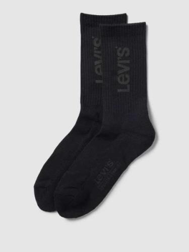 Levi's® Socken mit Label-Print im 2er-Pack in Black, Größe 39-42