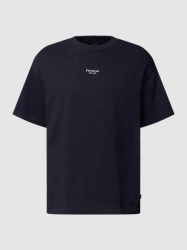 Jack & Jones Premium Loose Fit T-Shirt mit Label-Print in Marine, Größ...