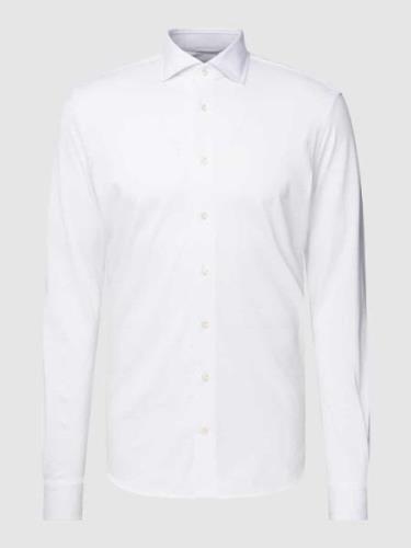 Profuomo Business-Hemd mit Label-Patch Modell 'Hai' in Weiss, Größe 38