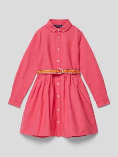 Polo Ralph Lauren Kids Kleid mit Umlegekragen in Pink, Größe 122