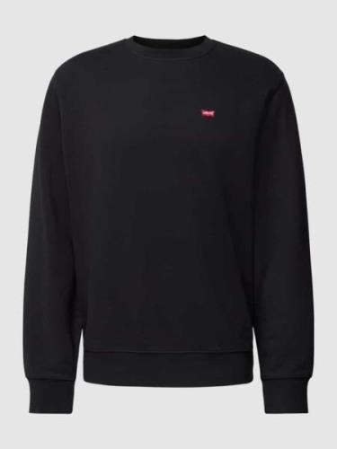 Levi's® Sweatshirt mit Label-Patch in Black, Größe XS