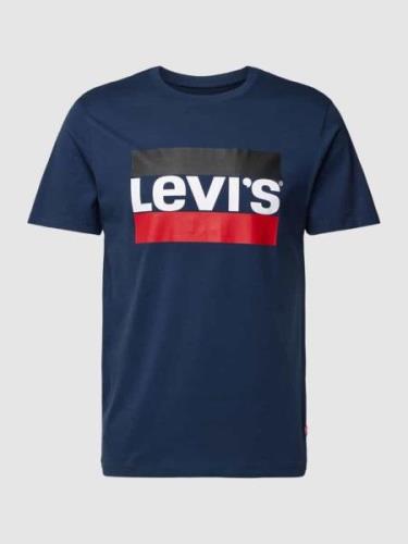 Levi's® T-Shirt mit Label-Print in Marine, Größe XS