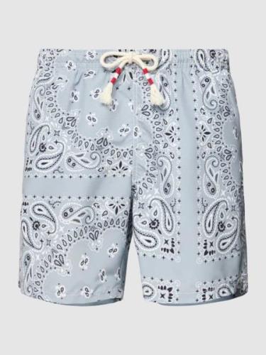 MC2 Saint Barth Badehose mit Allover-Print Modell 'CAPRESE' in Hellgra...