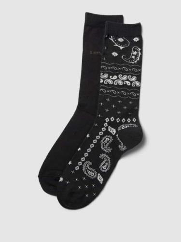 Levi's® Socken mit Label-Details im 2er-Pack in Black, Größe 39-42