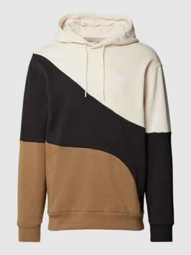 PUMA PERFORMANCE Hoodie mit Colour-Blocking-Design in Mittelbraun, Grö...