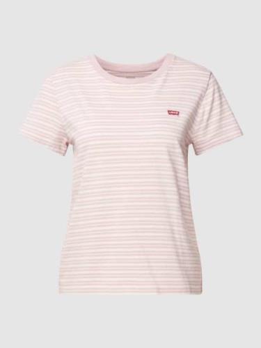 Levi's® T-Shirt mit Streifenmuster in Altrosa, Größe XS