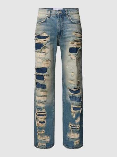REVIEW Ripped Jeans im washed look in Blau, Größe 29