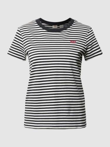 Levi's® T-Shirt aus Baumwolle mit Streifenmuster in Black, Größe XS