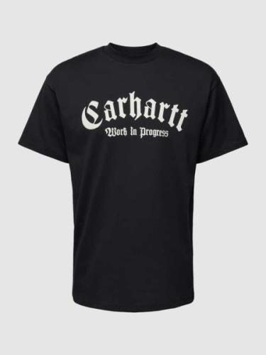 Carhartt Work In Progress T-Shirt mit Label-Print Modell 'ONYX' in Bla...