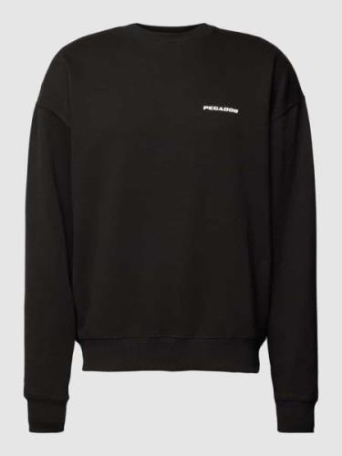 Pegador Oversized Sweatshirt mit Label-Print in Black, Größe S
