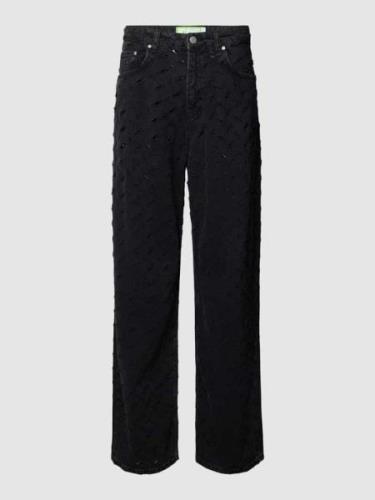REVIEW Super Baggy Fit Jeans im 5-Pocket-Design in Black, Größe 32