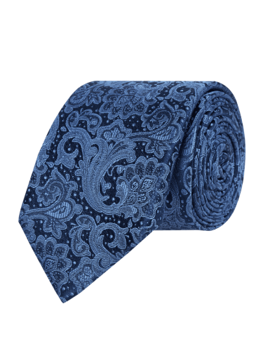 Monti Seidenkrawatte mit Paisley-Muster in Blau, Größe One Size