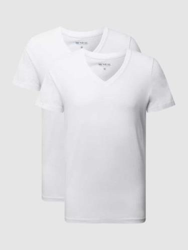 MCNEAL T-Shirt aus Baumwolle im 2er-Pack in Weiss, Größe L