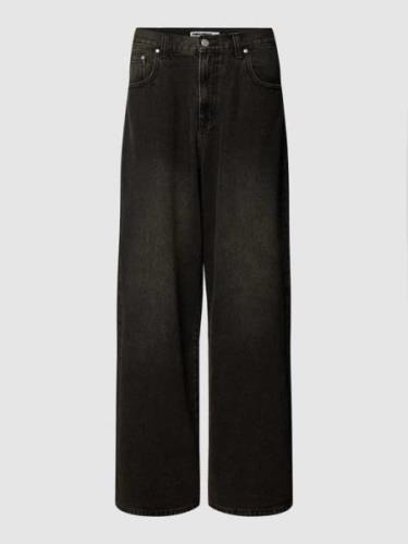 REVIEW Baggy Fit Jeans im 5-Pocket-Design in Dunkelbraun, Größe 30
