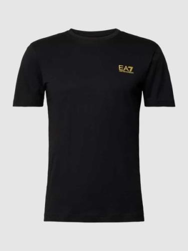 EA7 Emporio Armani T-Shirt mit Label-Print in Black, Größe S