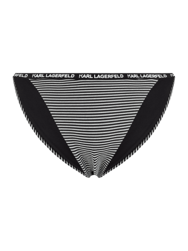 Karl Lagerfeld Beachwear Bikini-Hose mit Streifenmuster in Silber, Grö...