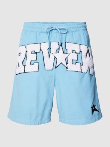 REVIEW Baggy Shorts im College Star Style in Hellblau, Größe S