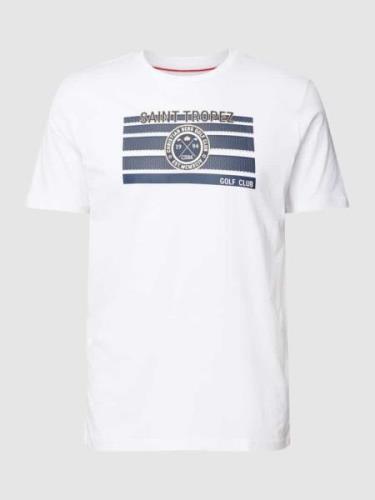 Christian Berg Men T-Shirt mit Label-Print in Weiss, Größe L