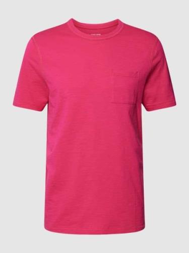 MCNEAL T-Shirt in melierter Optik mit Brusttasche in Pink, Größe XXL