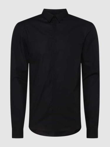 THE KOOPLES Regular Fit Business-Hemd aus Popeline in Black, Größe S