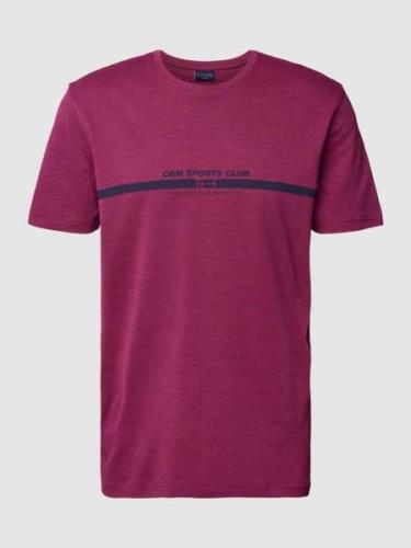 Christian Berg Men T-Shirt mit Front-Print in Fuchsia, Größe S