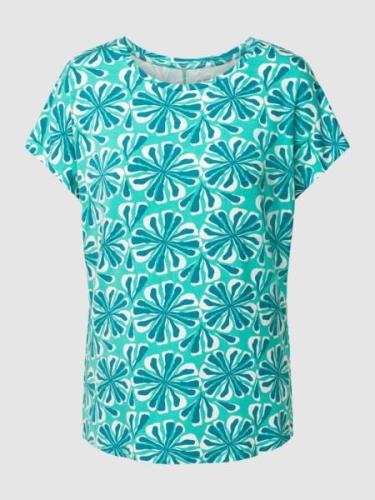 Christian Berg Woman T-Shirt mit grafischem Allover-Muster in Tuerkis,...