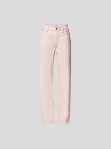 RE/DONE Loose Fit High Waist Jeans aus Baumwolle in Hellrosa, Größe 24