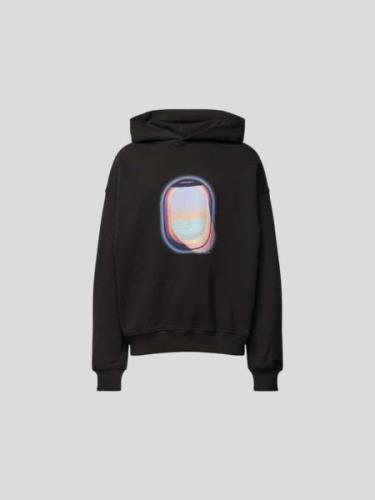 Blue Sky Inn Oversized Hoodie mit Motiv-Print in Black, Größe L